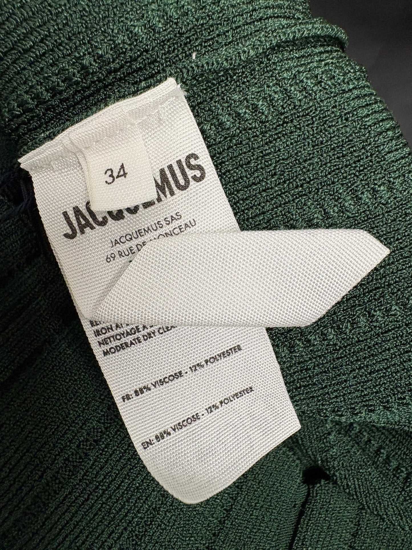 Jacquemus La Robe Sierra Bretelles Midi Dress Green