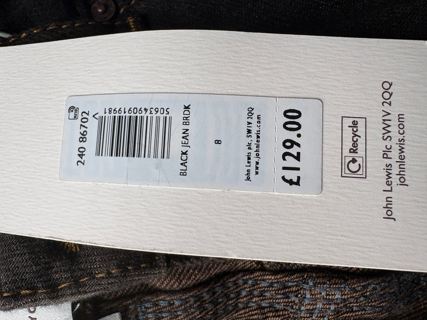 John Lewis x Rejina Pyo Brown Wash Jeans