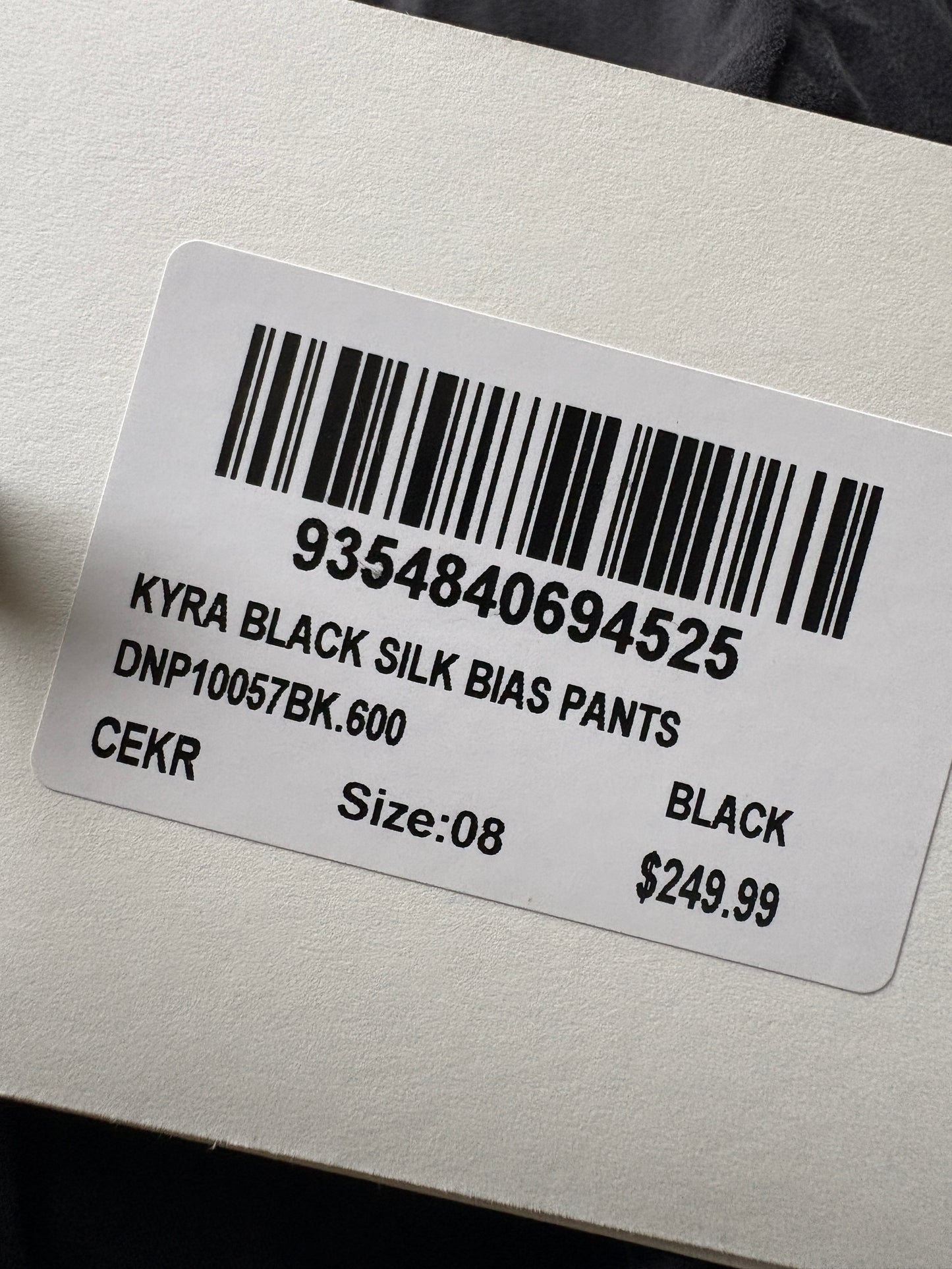 Dissh Kyra Black Silk Trousers