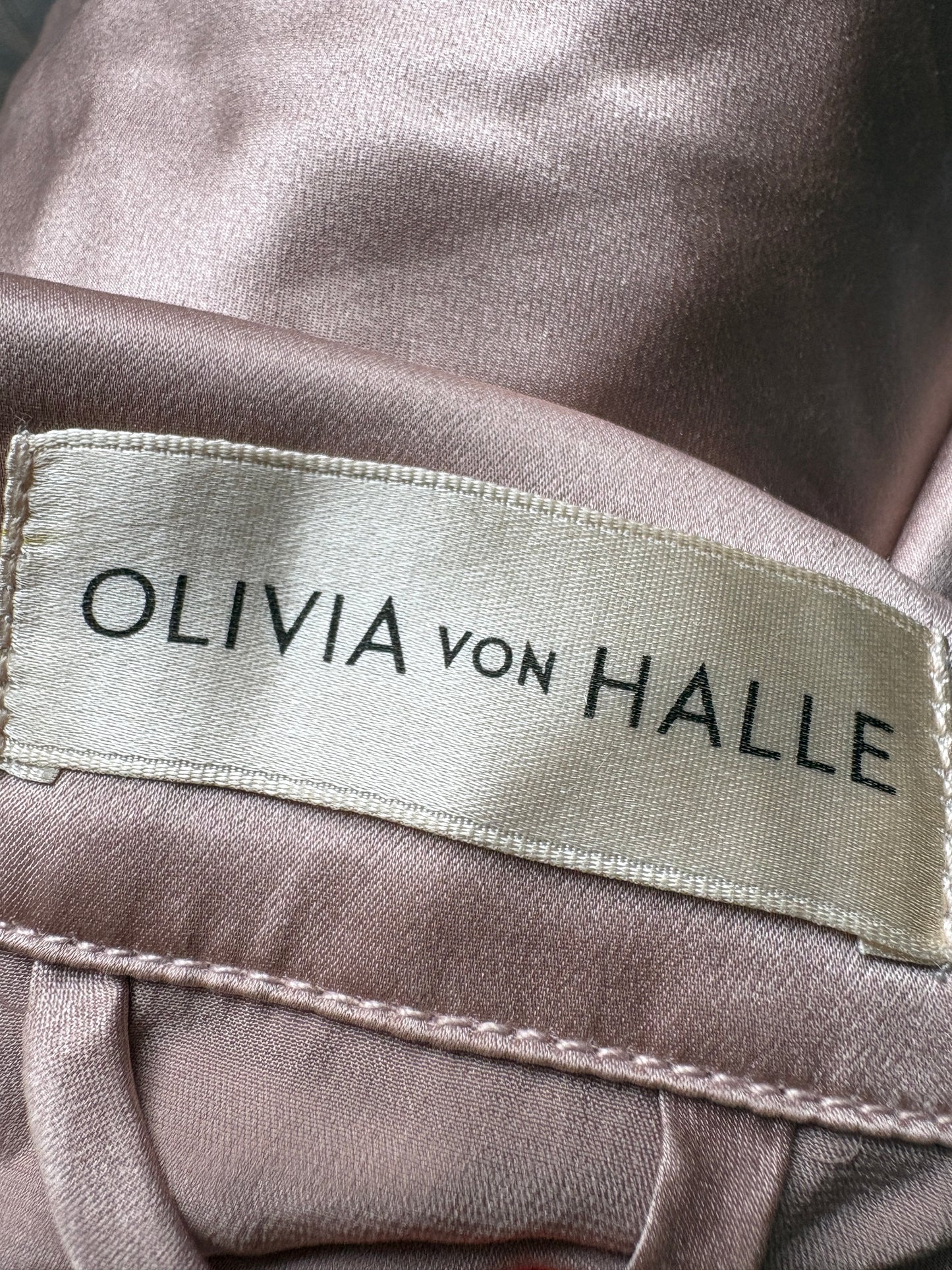 Olivia Von Halle Dusky Pink Silk Pyjama Set