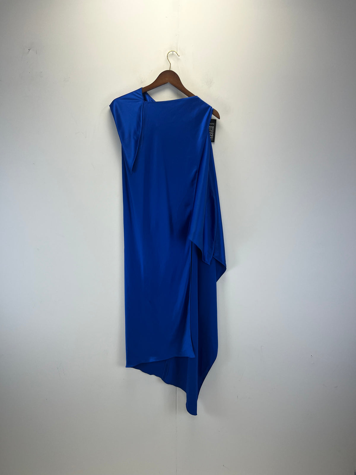 Balenciaga Blue Wrap Around Satin Skirt