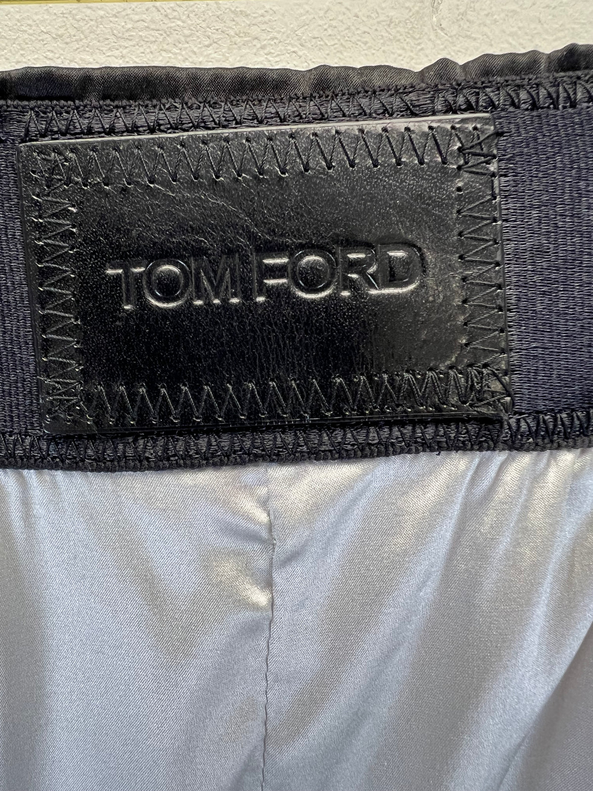 Tom Ford Silver Silk drawstring cargo pant