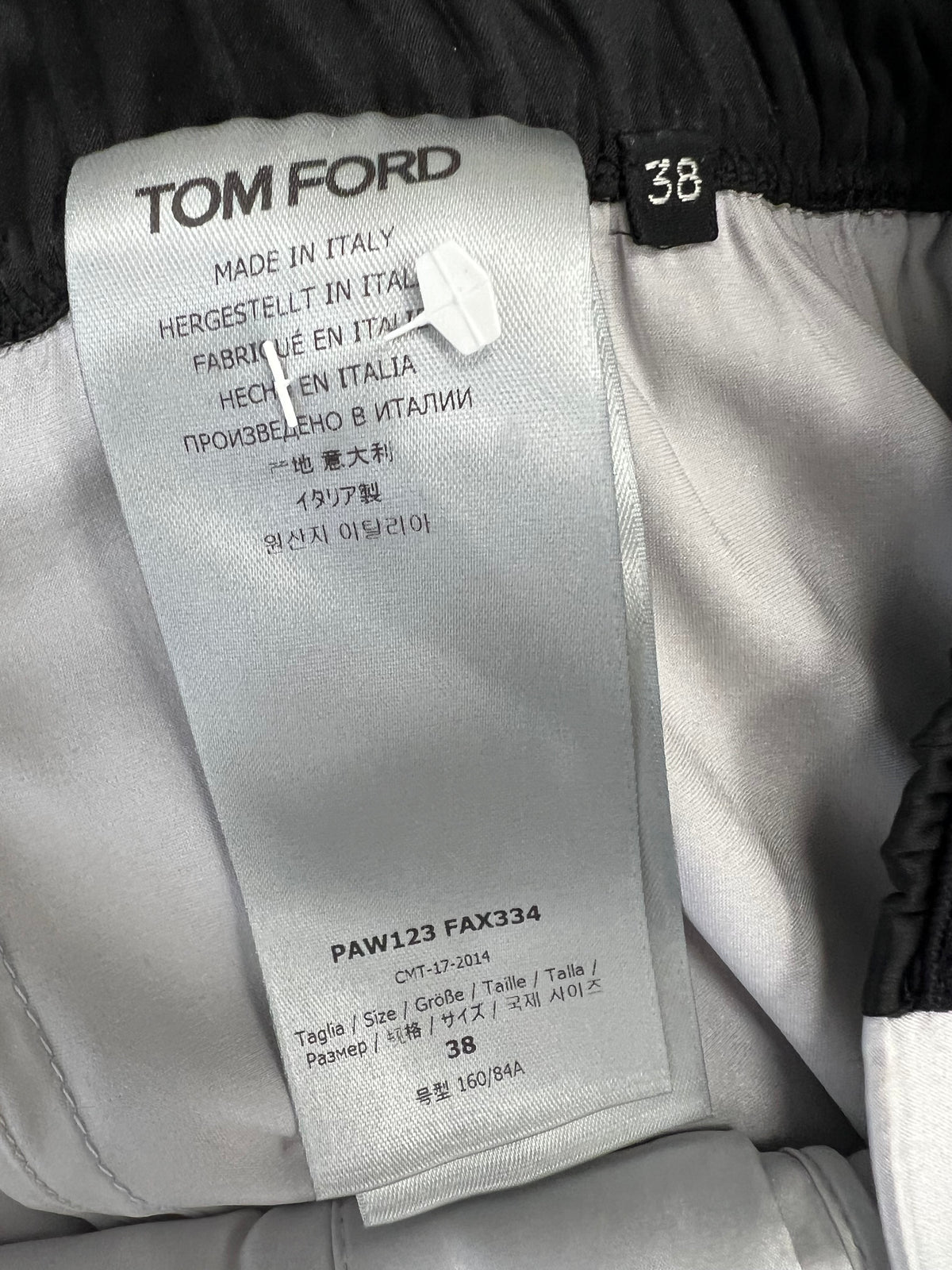 Tom Ford Silver Silk drawstring cargo pant