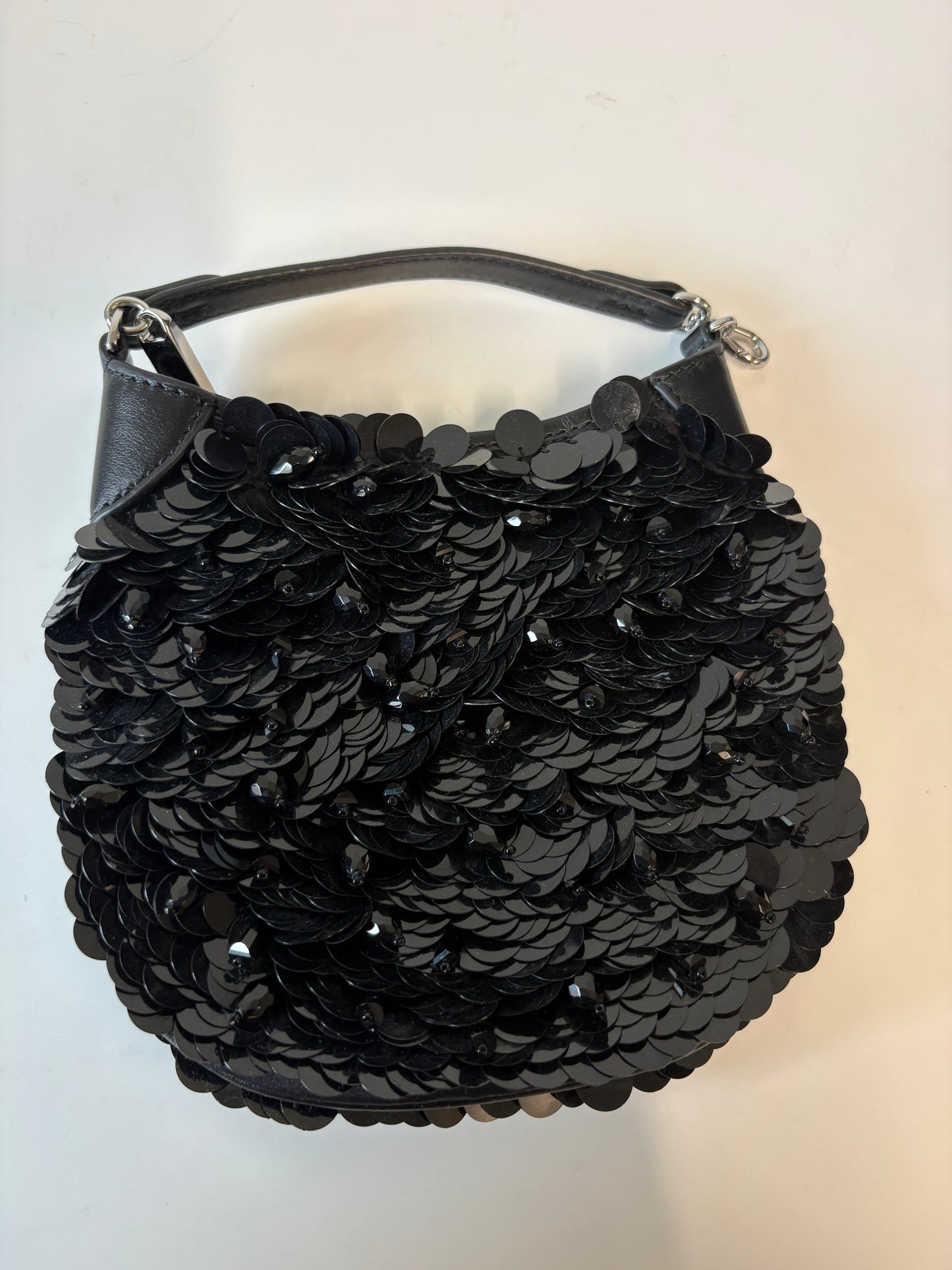Polo Ralph Lauren black small Polo ID Paillette-Embellished Tote Bag