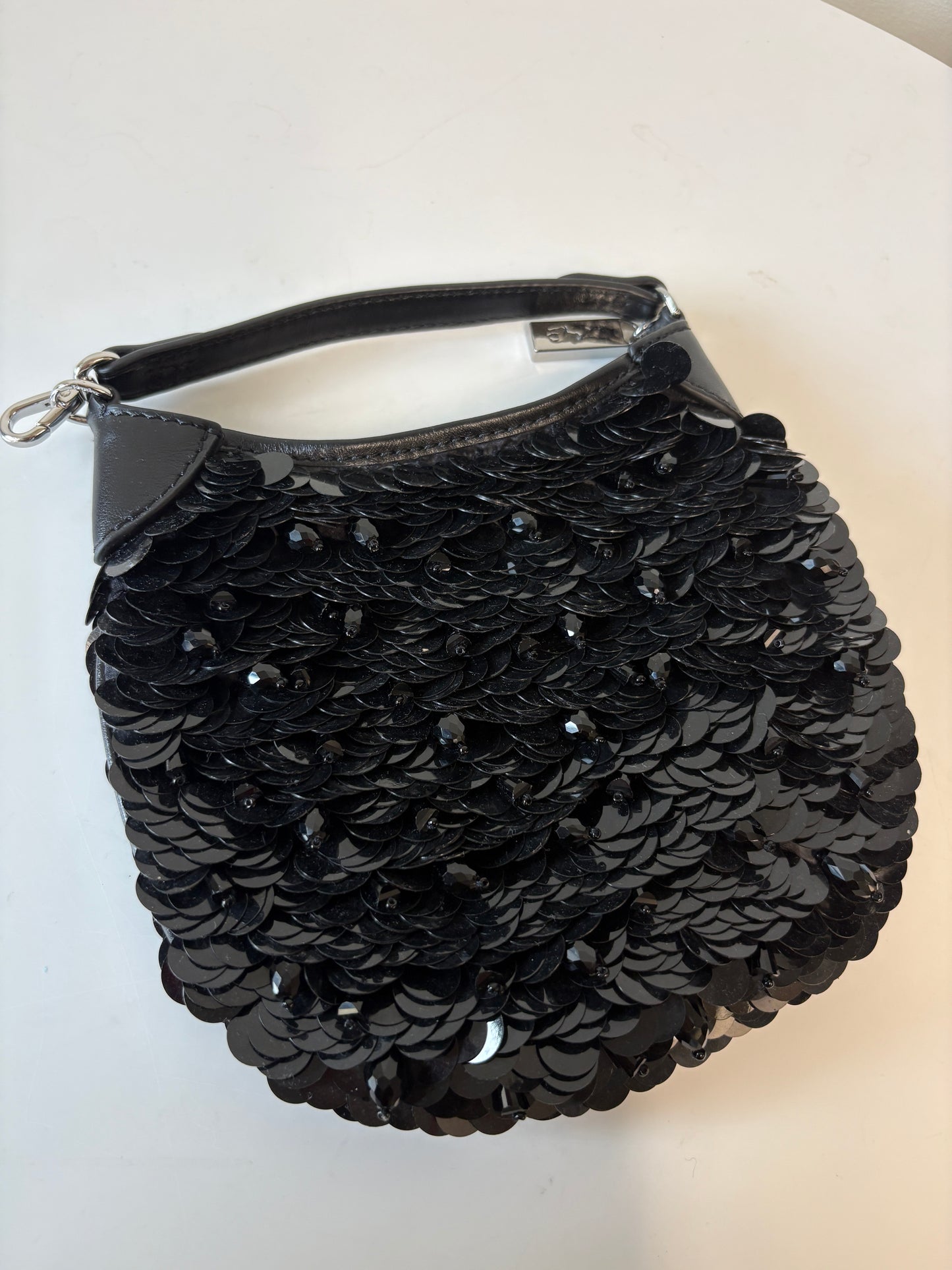 Polo Ralph Lauren black small Polo ID Paillette-Embellished Tote Bag