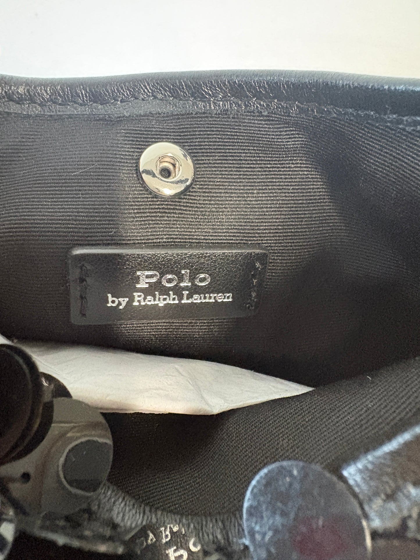 Polo Ralph Lauren black small Polo ID Paillette-Embellished Tote Bag