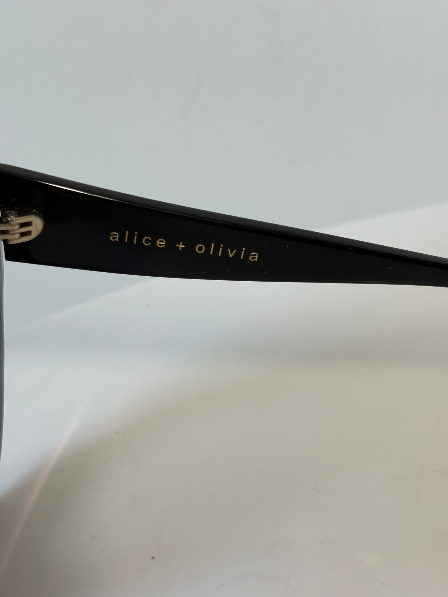 Alice + Olivia Black Delancey Crystal Sunglasses