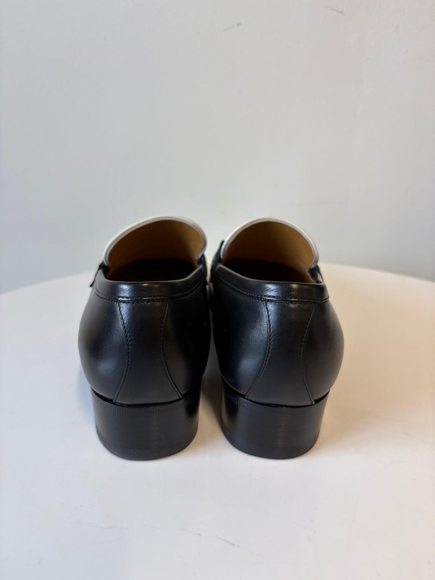 Gucci Paride GG Web Stripe Tassel Leather Loafers