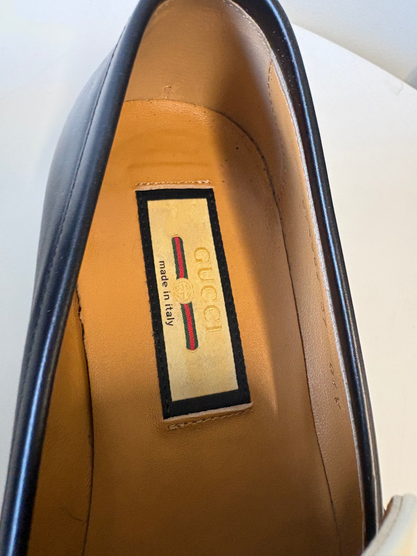Gucci Paride GG Web Stripe Tassel Leather Loafers