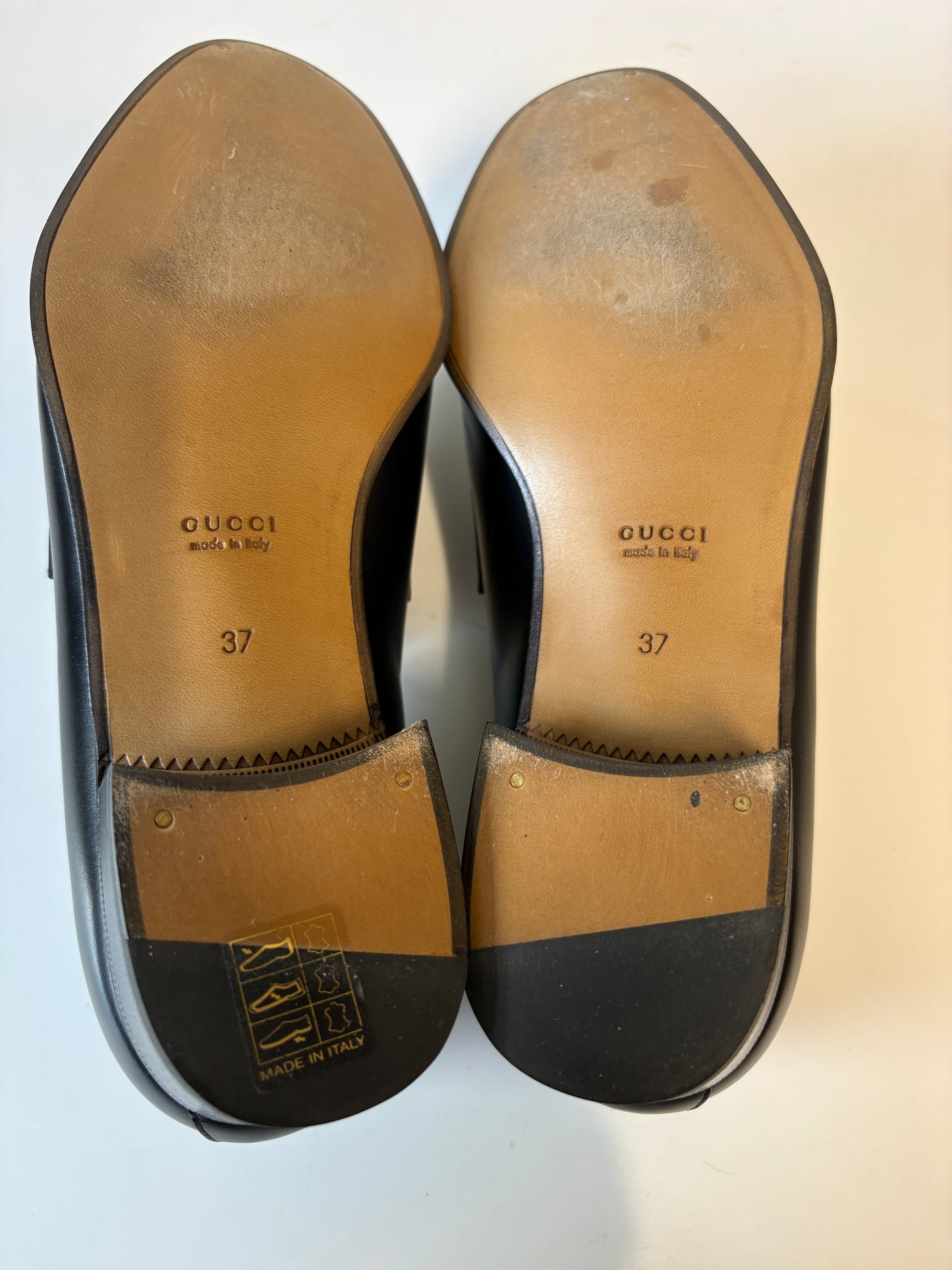 Gucci Paride GG Web Stripe Tassel Leather Loafers