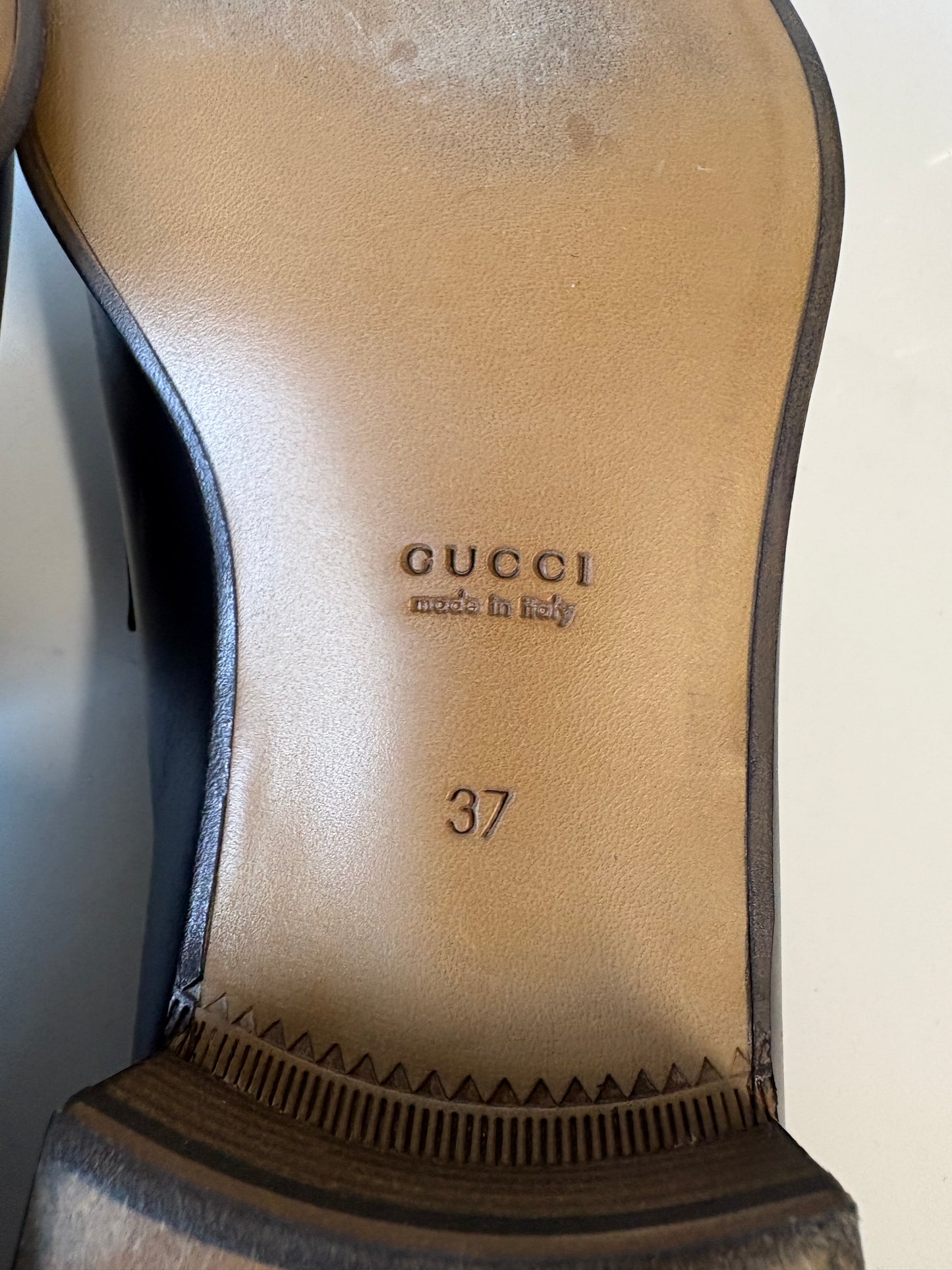 Gucci Paride GG Web Stripe Tassel Leather Loafers