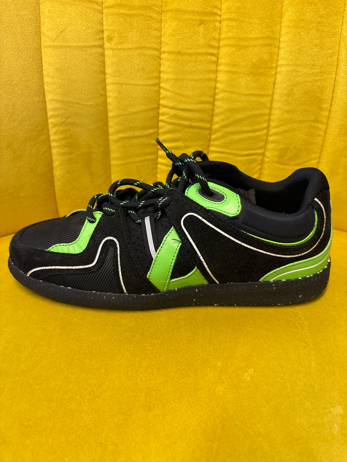 Ganni Black and Green Trainers
