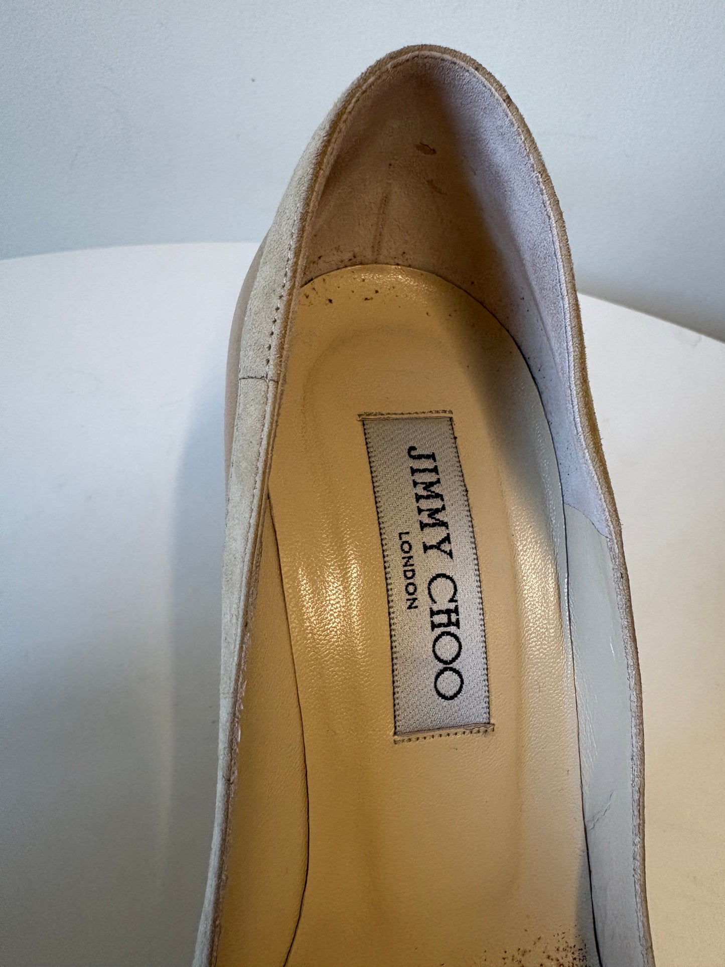 Jimmy Choo 063 Heidi Camel Heeled Pumps