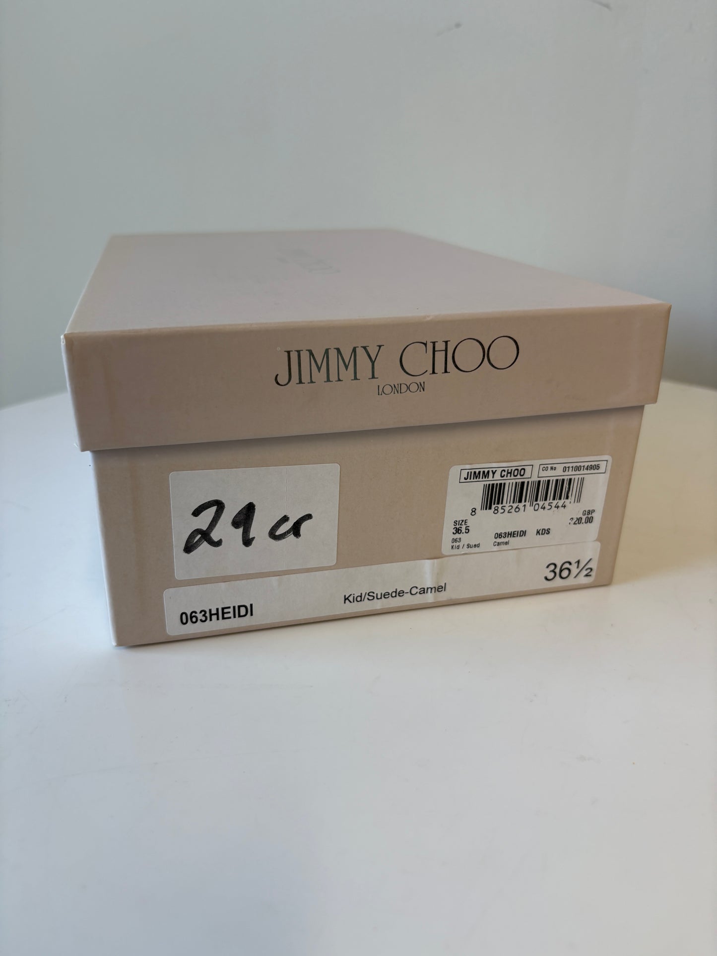 Jimmy Choo 063 Heidi Camel Heeled Pumps