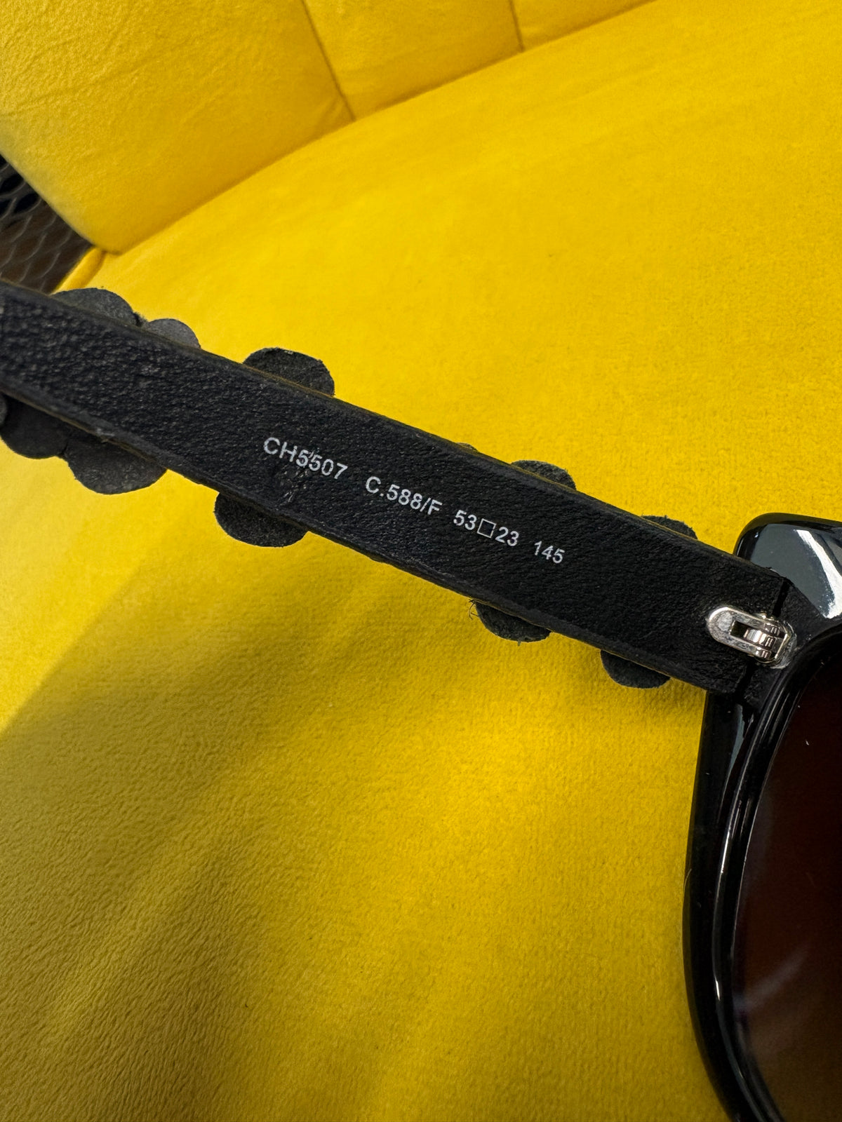 Chanel Black Camellia Flower Sunglasses