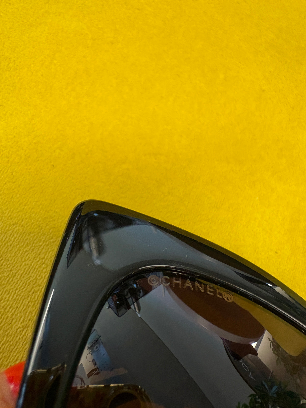 Chanel Black Camellia Flower Sunglasses