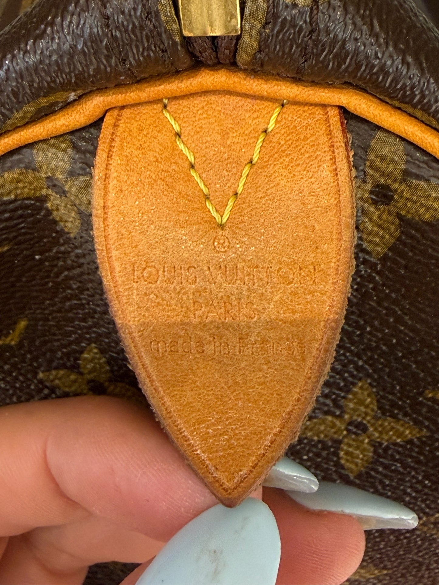 Louis Vuitton Brown Speedy Leather Handbag