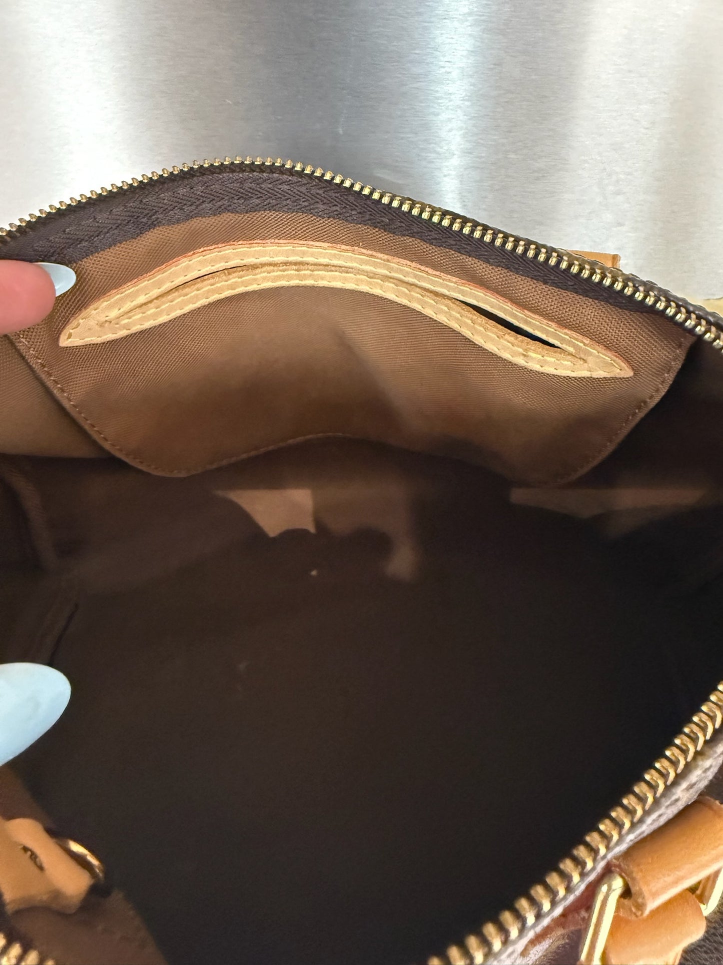 Louis Vuitton Brown Speedy Leather Handbag