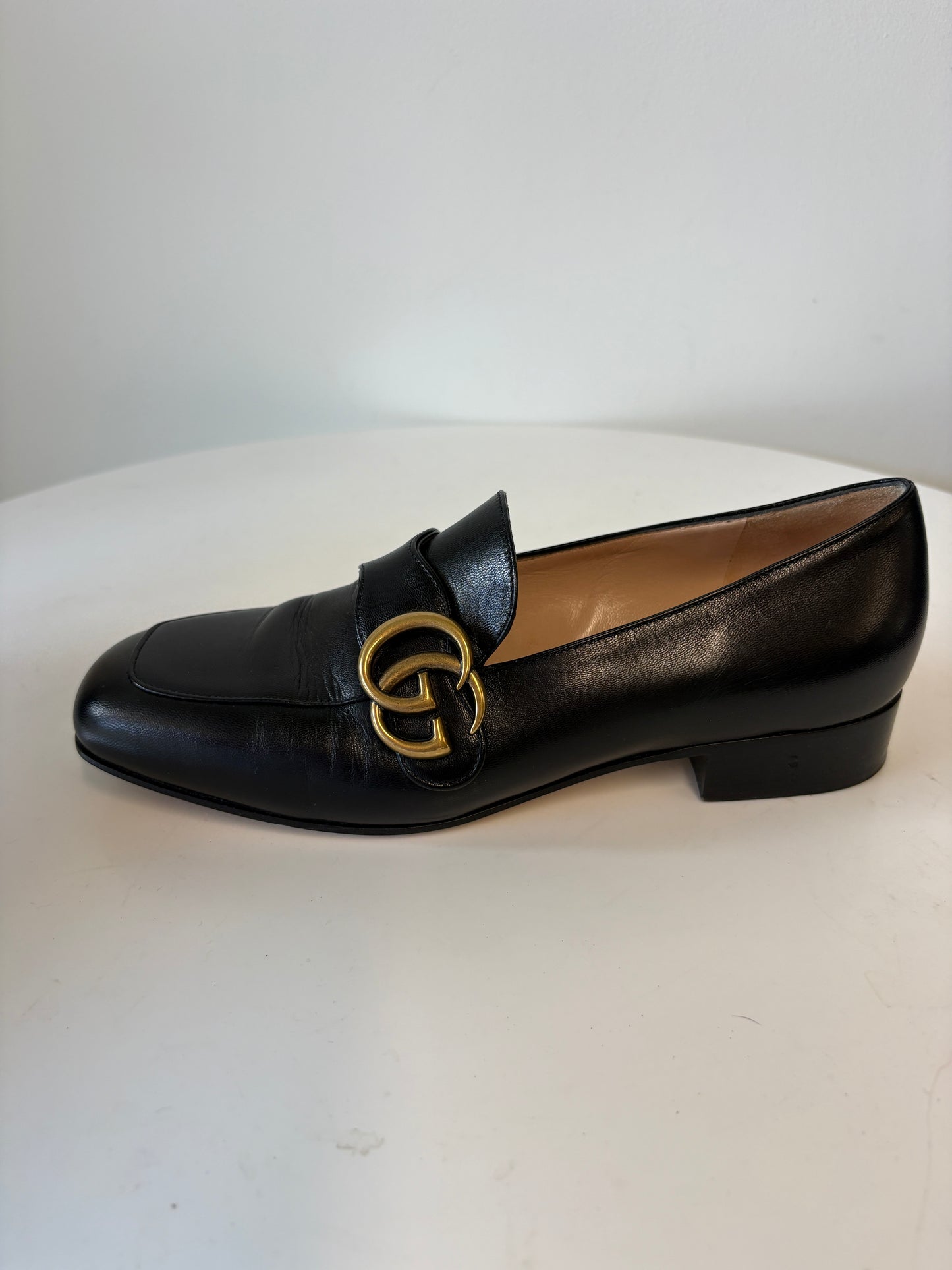 Gucci Black Marmont Double G Loafers