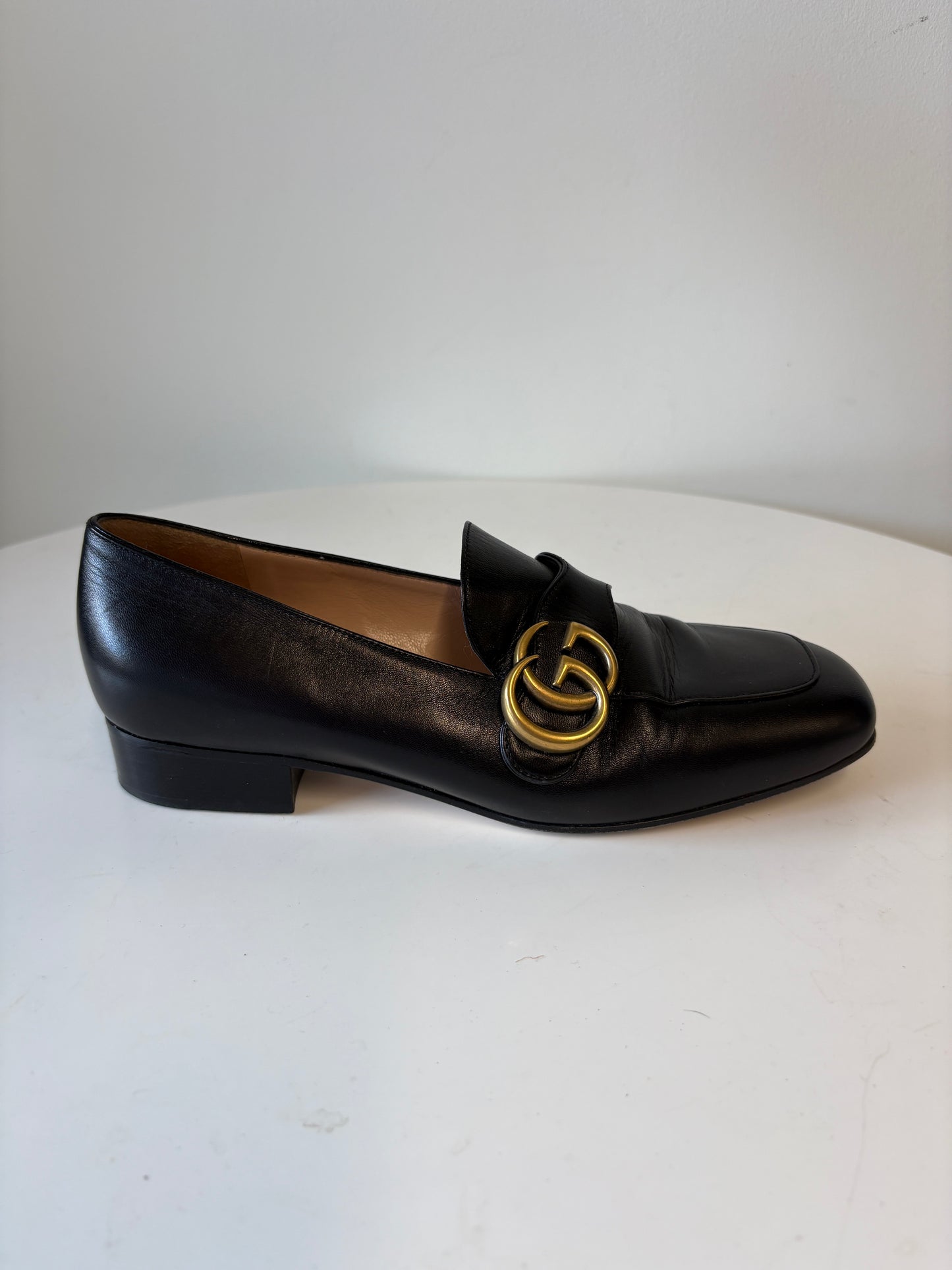 Gucci Black Marmont Double G Loafers