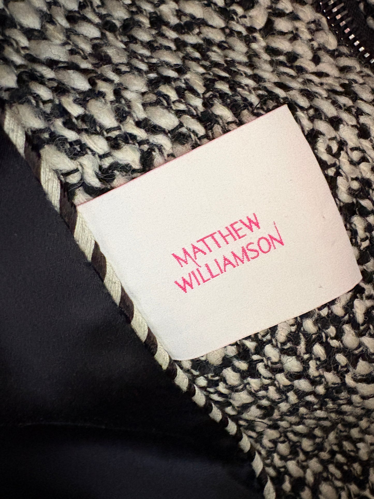 Matthew Williamson Grey Ruffle Wool Coat