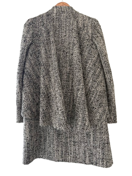 Matthew Williamson Grey Ruffle Wool Coat