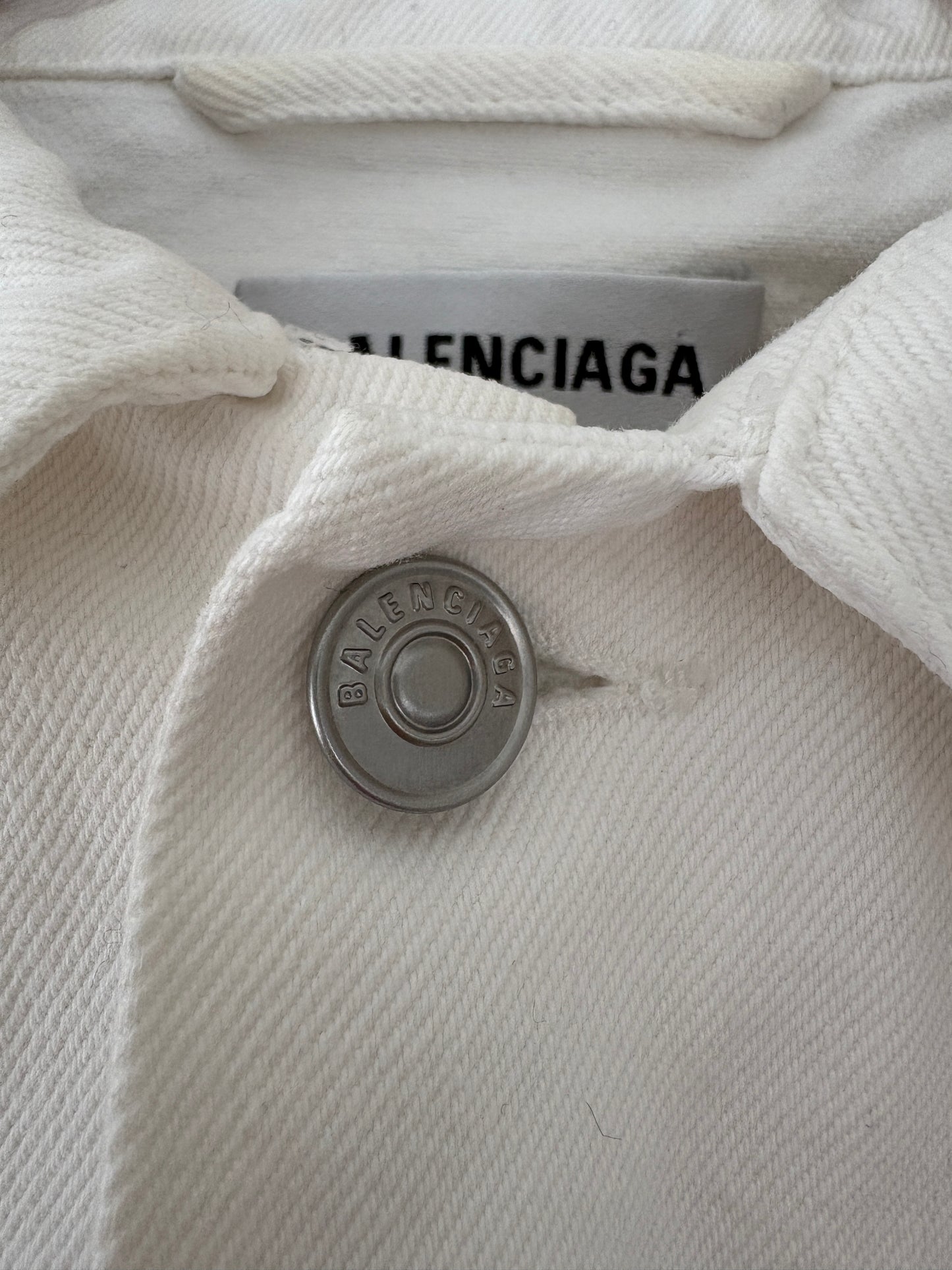 Balenciaga White Denim Jacket