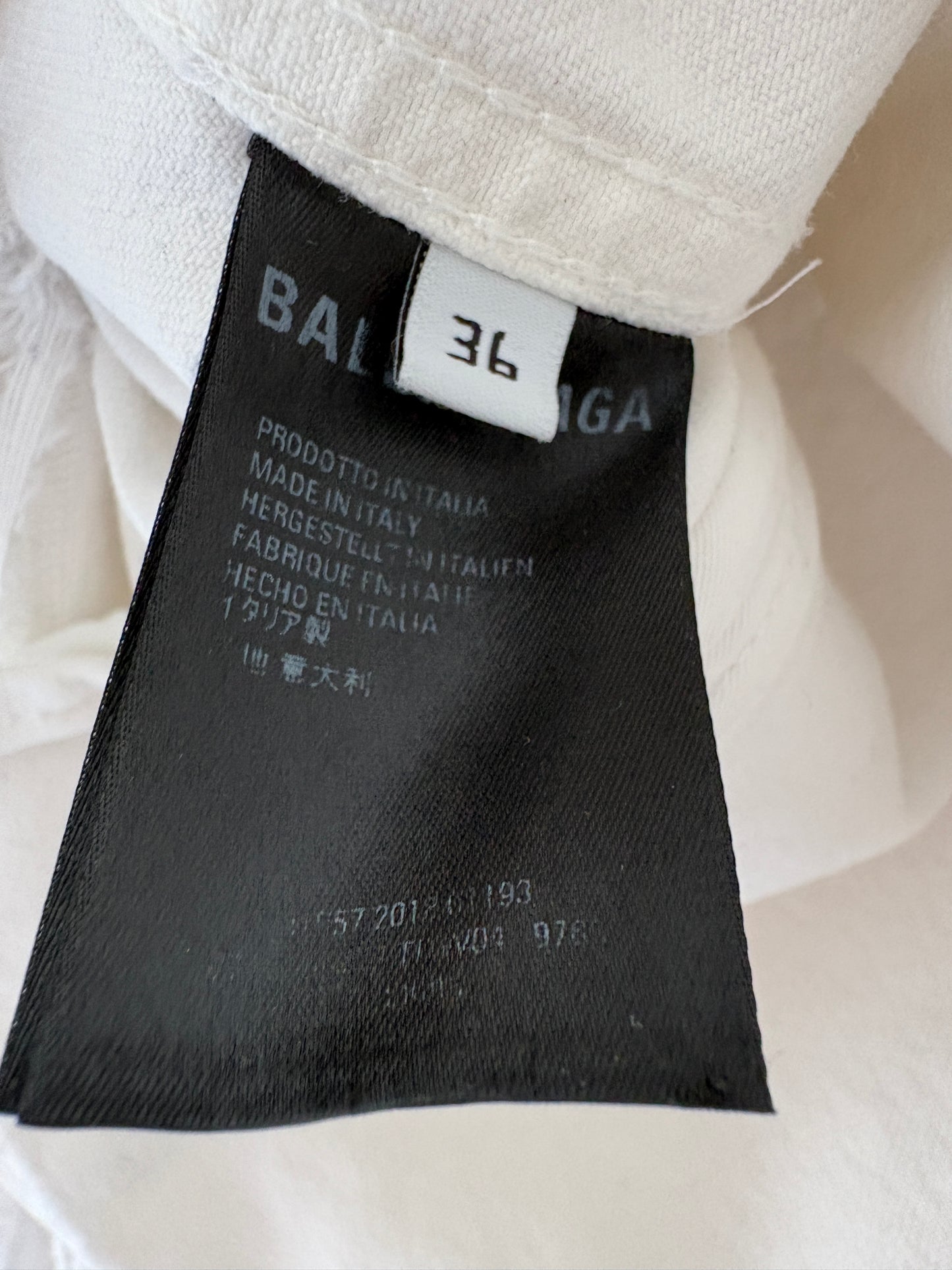 Balenciaga White Denim Jacket