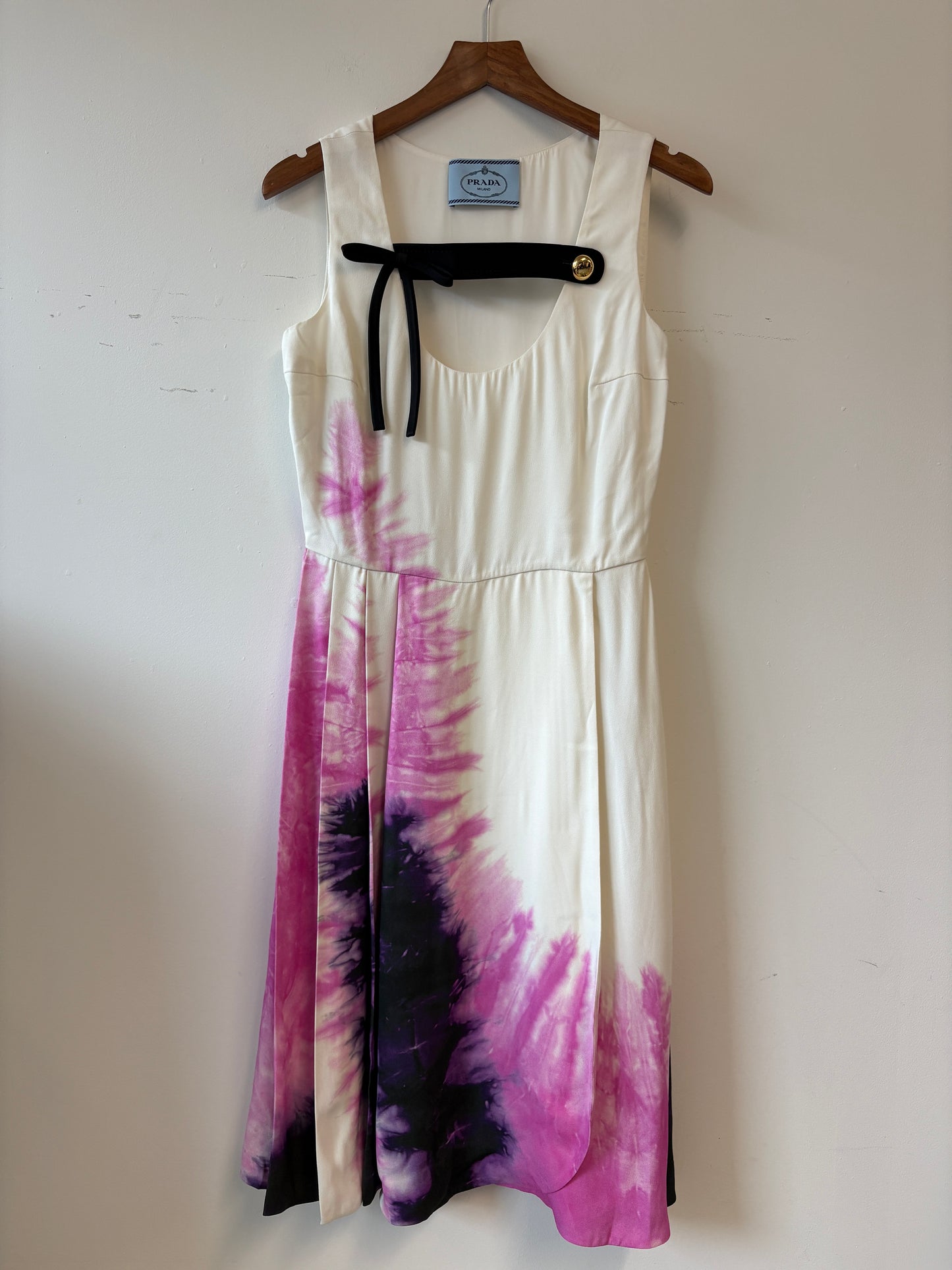Prada Pink And White Tie Dye Knee Length dress
