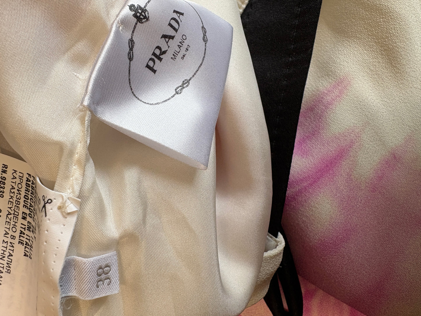 Prada Pink And White Tie Dye Knee Length dress