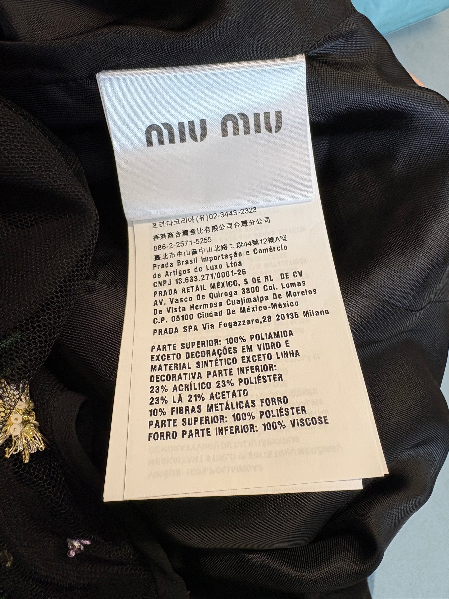 Miu Miu Black And Silver Leopard Embellished Mini Dress