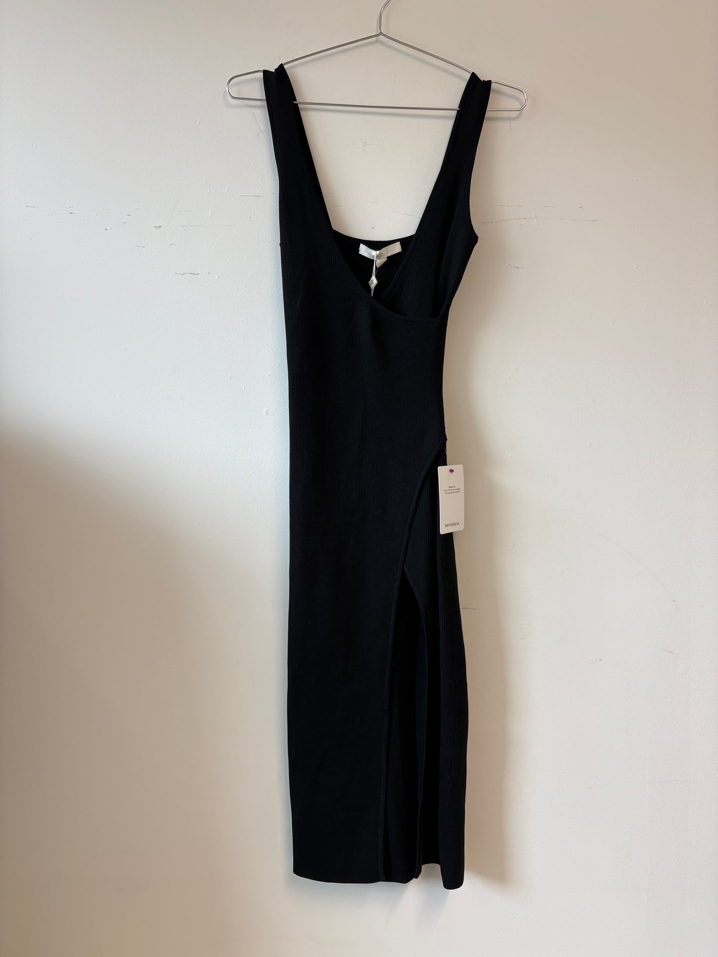 Jonathan Simkhai Black Ribbed Midi Dress