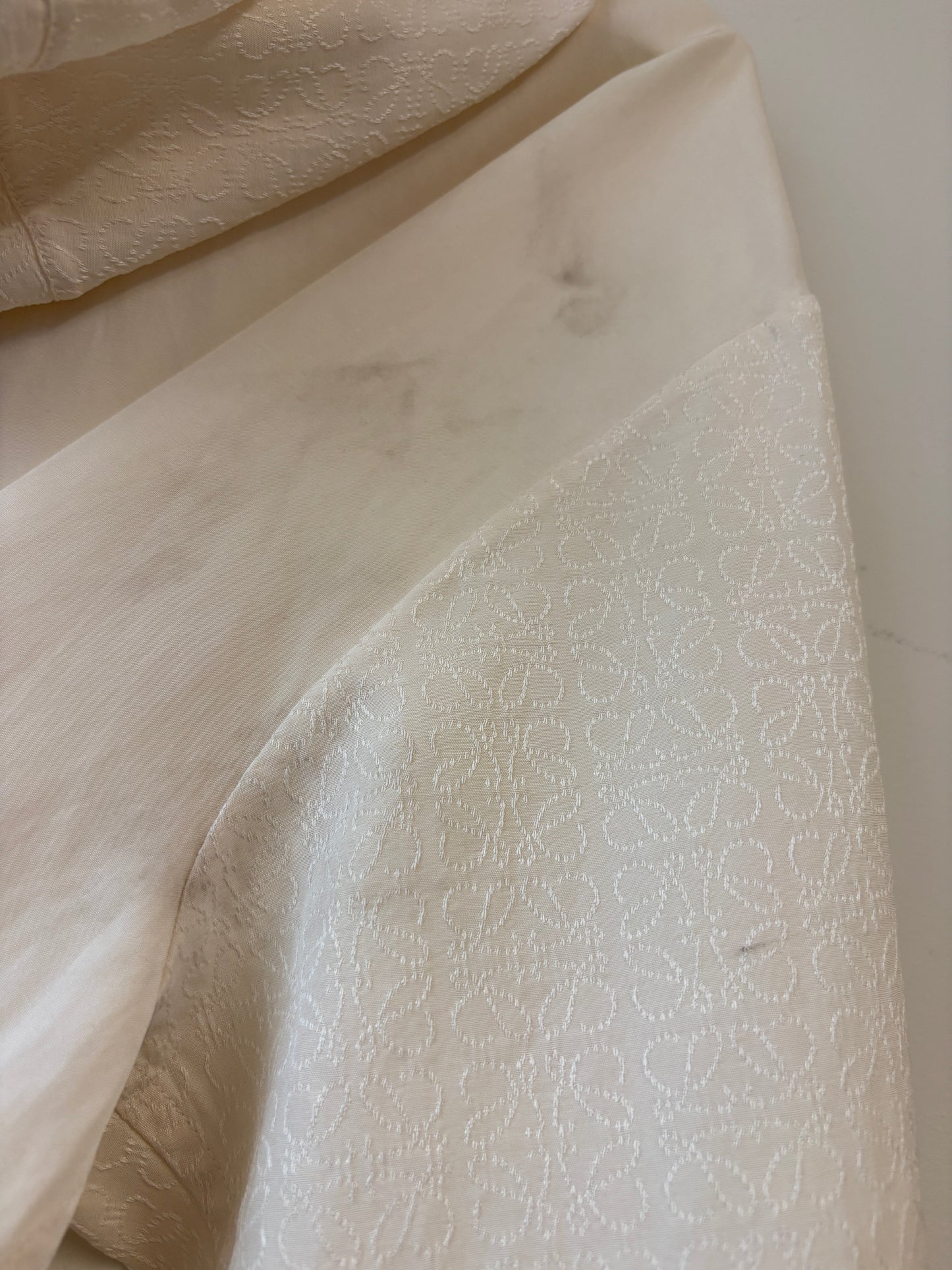Loewe Hooded Silk Shirt Cream