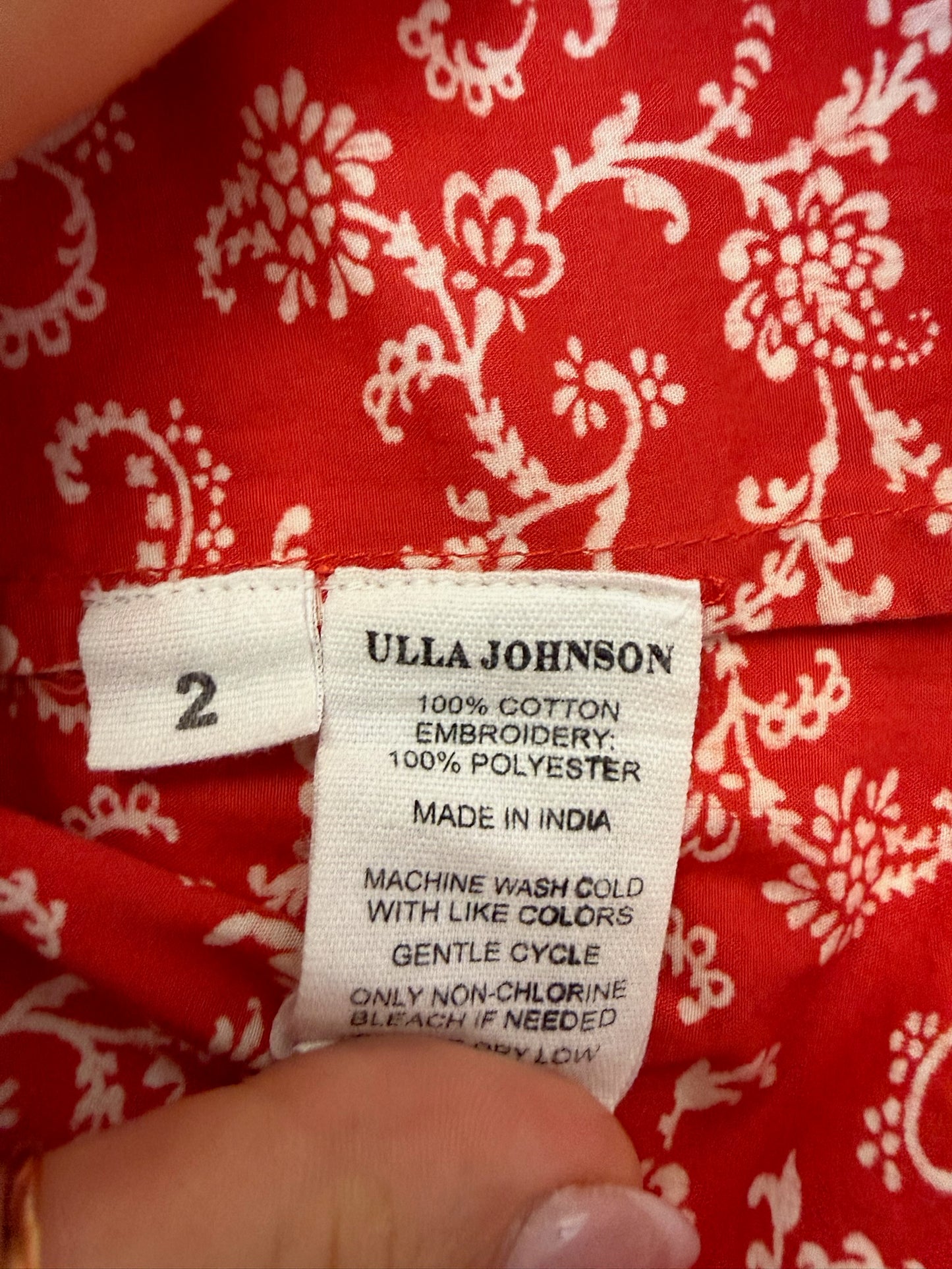 Ulla Johnson Red Elm Cotton Blouse