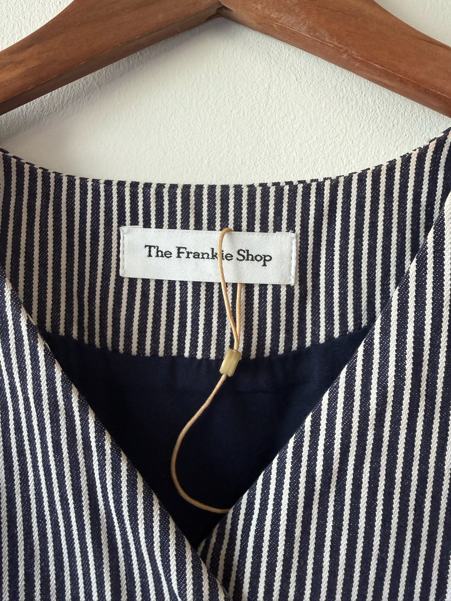 The Frankie Shop Navy Blue Stripe Waistcoat