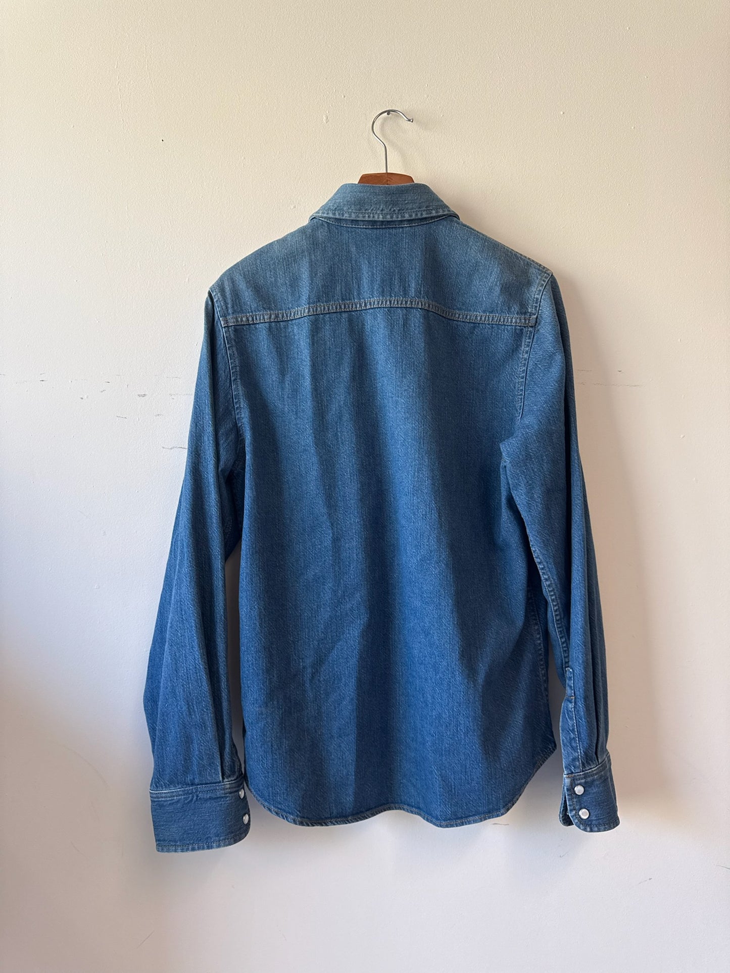 Gucci Blue Denim Strawberry Shirt