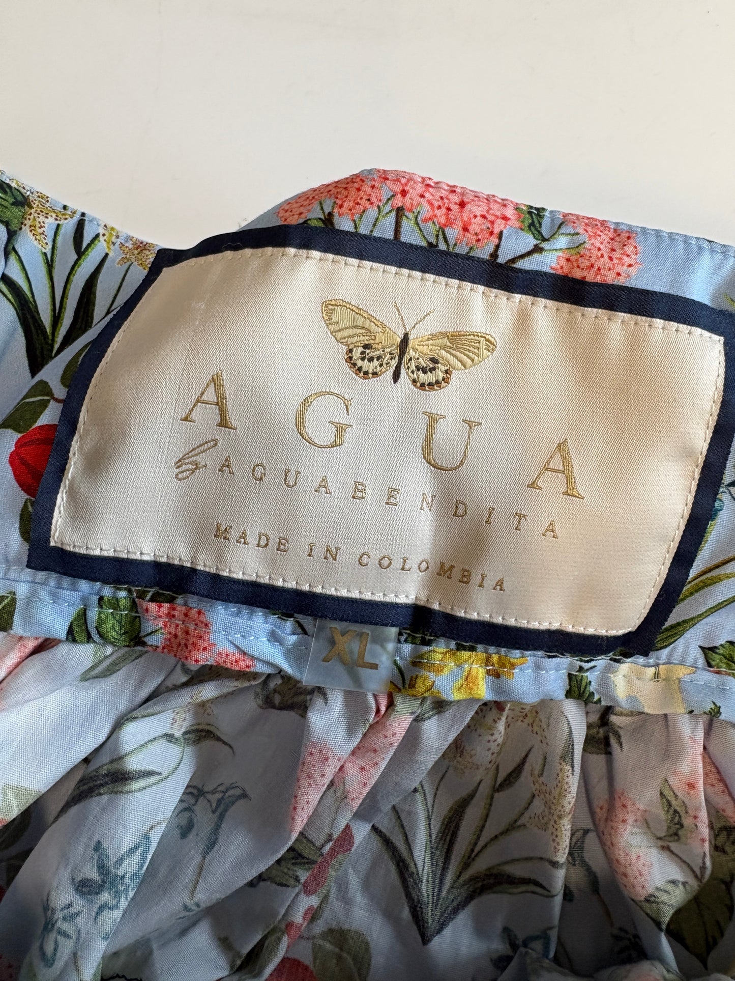 Agua by Agua Bendita Blue Cotton Top And Skirt Co-ord