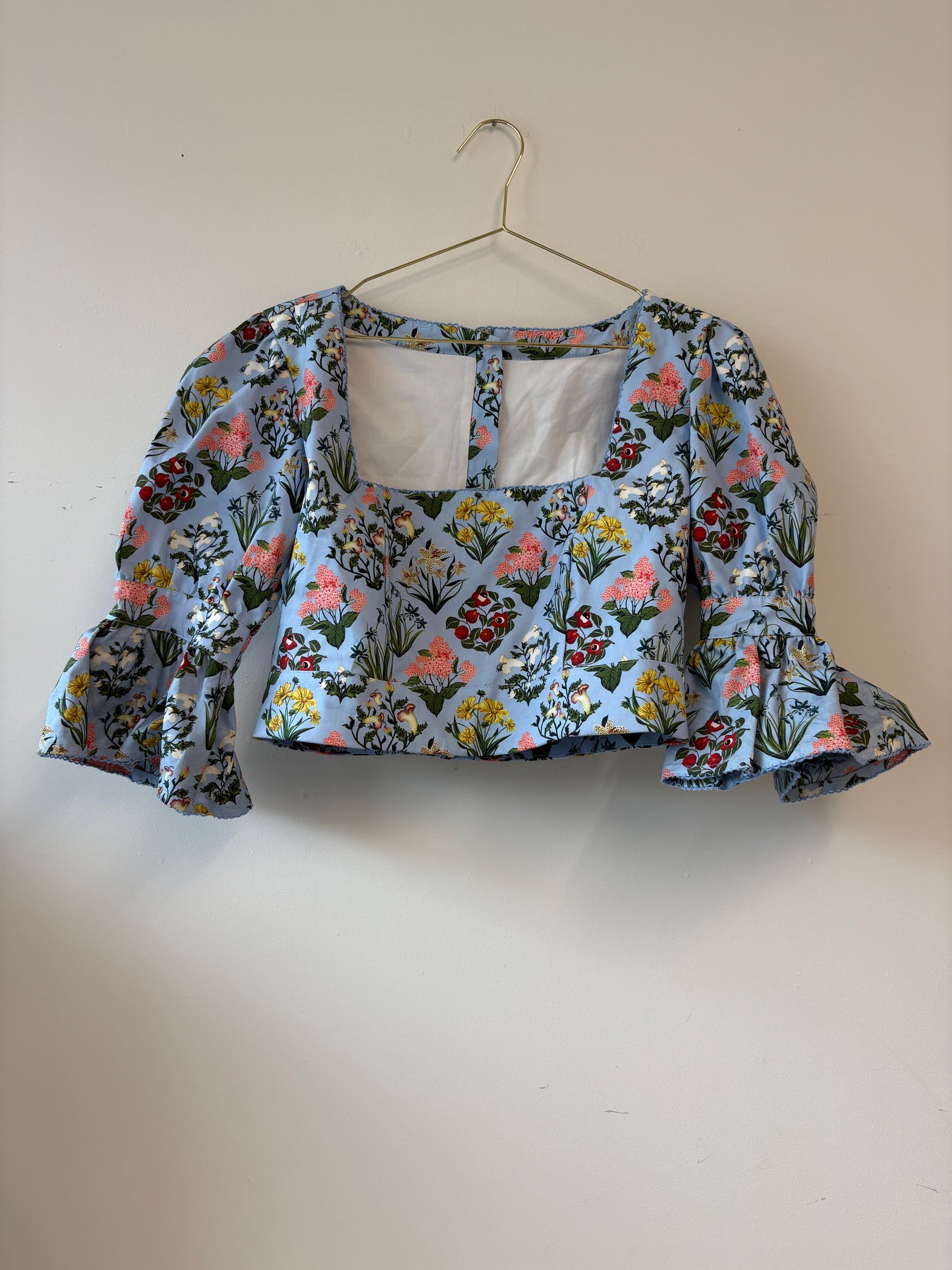 Agua by Agua Bendita Blue Cotton Top And Skirt Co-ord