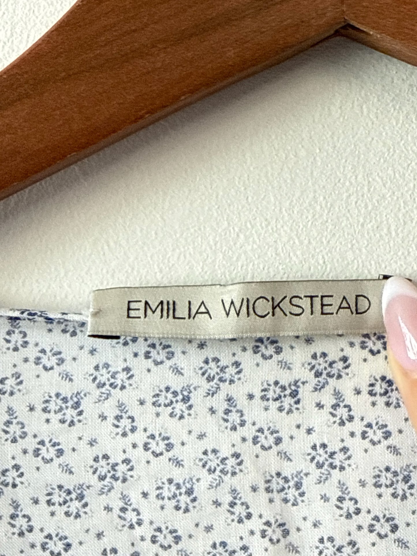 Emilia Wickstead Blue Ditsy Cotton Tunic Top