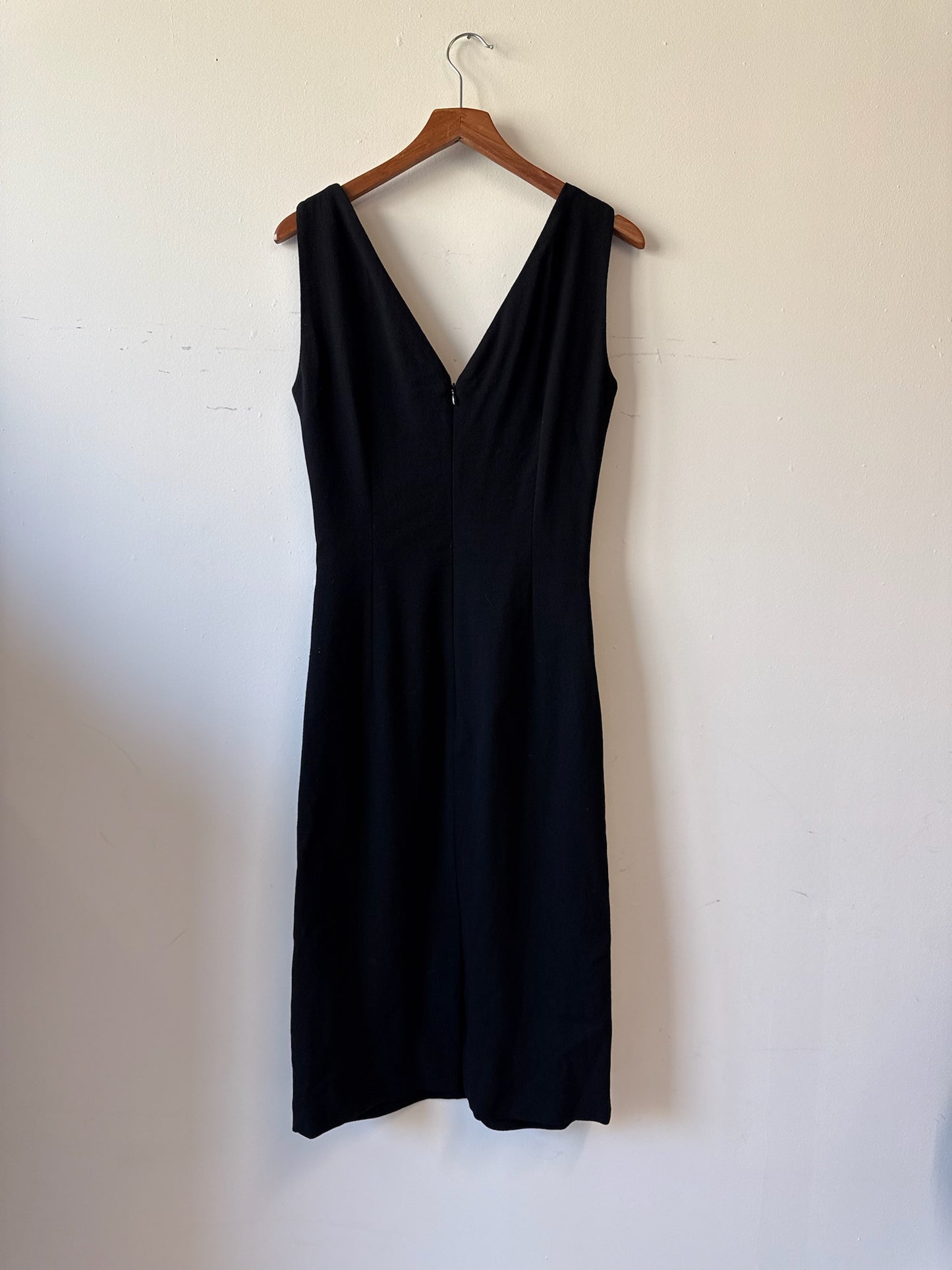 Dolce & Gabbana Black Ruched Button Front Midi Dress