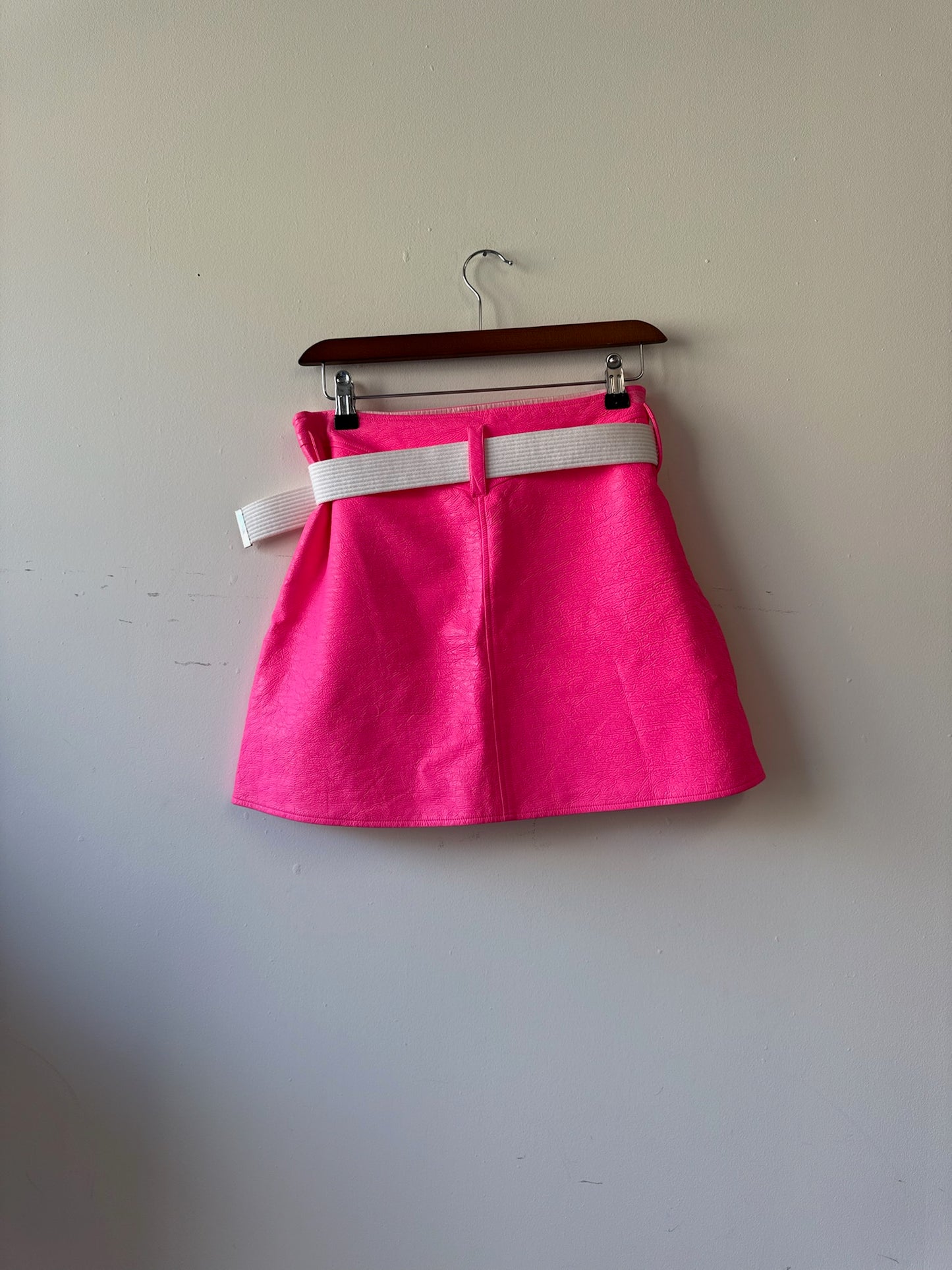 Courreges Bright Pink Vinyl Mini Skirt