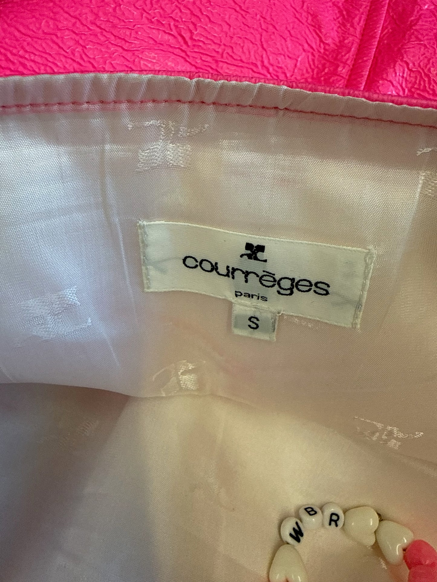 Courreges Bright Pink Vinyl Mini Skirt