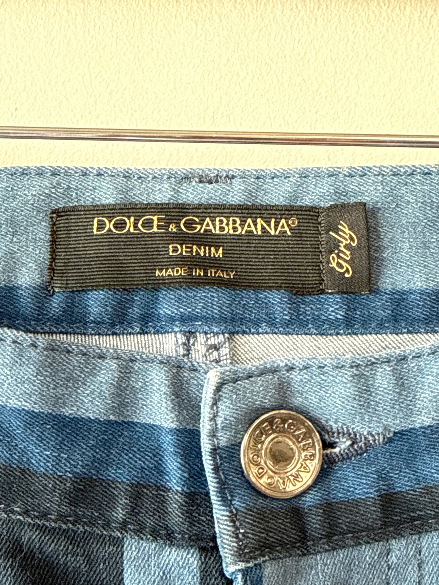 Dolce & Gabbana Blue Stripe Jeans