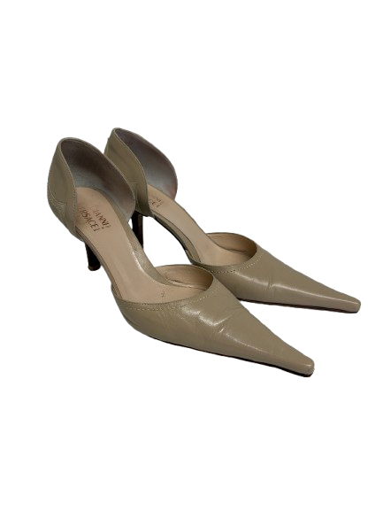 Gianni Versace Taupe Decolette Capretto Heeled Pumps (pre-owned)