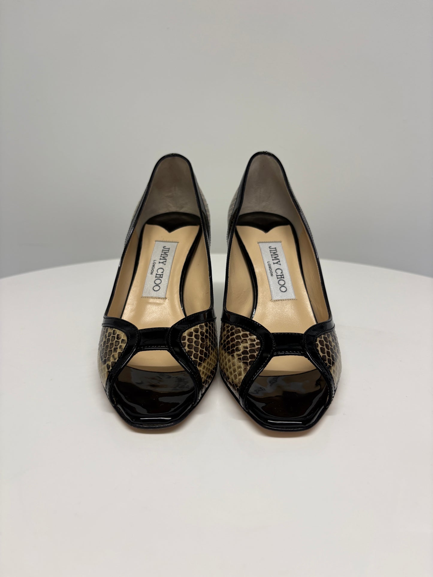 Jimmy Choo Lynne Snake Pumps (pre-owned)
