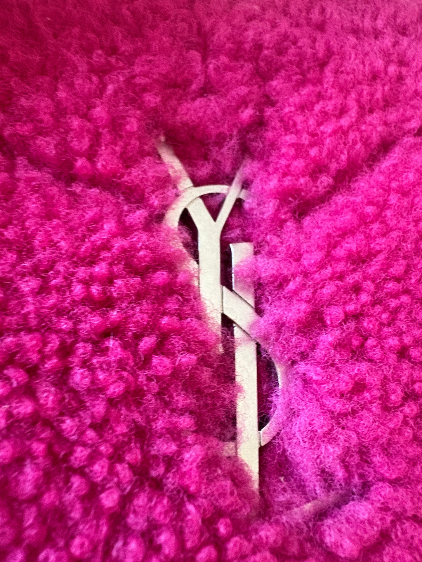Yves Saint Laurent LouLou Pink Shearling Bag