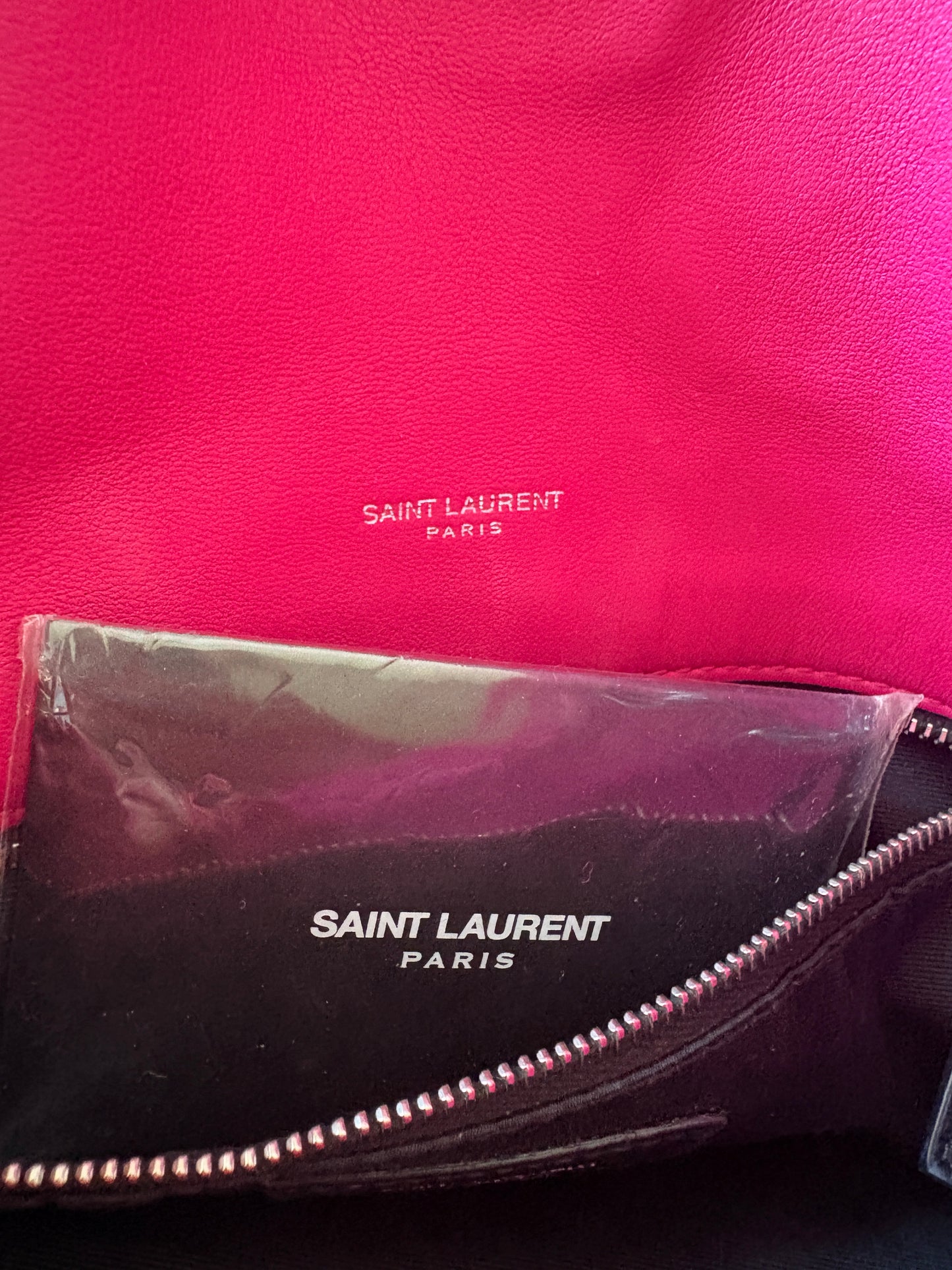 Yves Saint Laurent LouLou Pink Shearling Bag