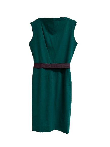 Victoria Beckham Green Wool Knee Length Dress (pre-owned)