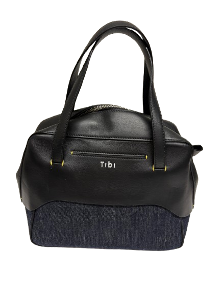 Tibi Denim Leather Handbag (pre-owned)