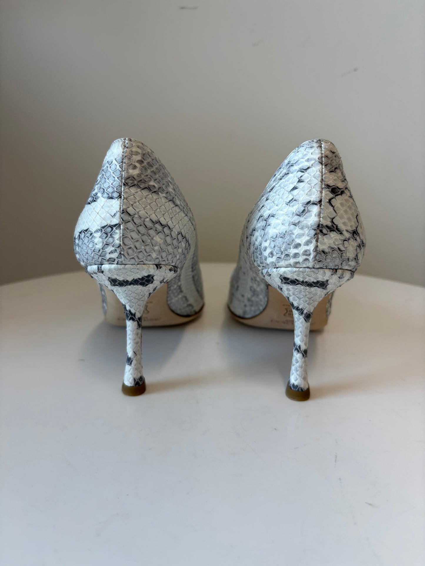 Jimmy Choo 081 Margo Elaphe Snake Natural Pumps